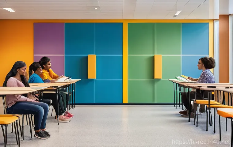 레크리에이션 지도자와 성격 유형 분석 - **"Diverse Community Engagement"**: A brightly lit community center hall, bustling with a diverse gr...