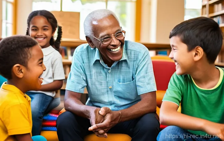 레크리에이션 지도자와 성격 유형 분석 - **"Collaborative Success Story"**: An outdoor park setting on a sunny day, showcasing a diverse team...