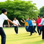 Home 16 레크리에이션 지도자와 문화 차이 극복 - **Prompt: Joyful Cultural Fusion Through Play**
"A vibrant and inclusive community gathering sce...