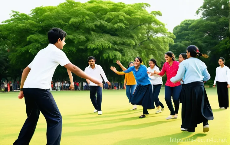 레크리에이션 지도자와 문화 차이 극복 - **Prompt: Joyful Cultural Fusion Through Play**
    "A vibrant and inclusive community gathering sce...