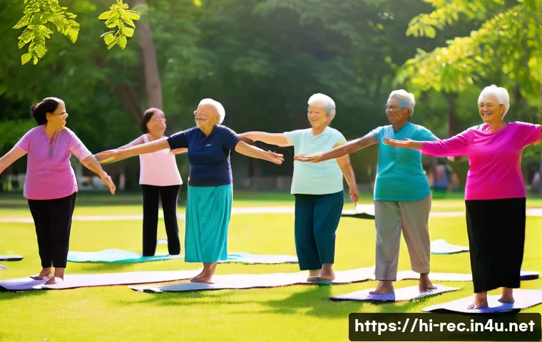 레크리에이션 지도자와 지역사회 연결 - **Vibrant Community Park Gathering:** A bright and lively outdoor scene in a spacious community park...