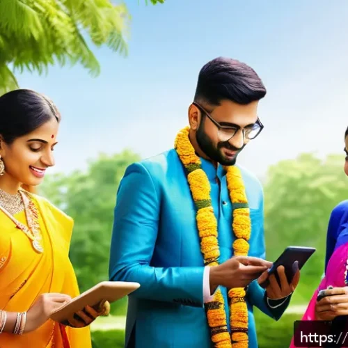 Home 32 레크리에이션 자격증 보유자 인터뷰 - A vibrant scene of a diverse group of Indian event coordinators planning a cultural festival outdoor...