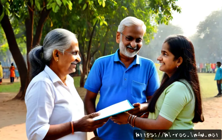 레크리에이션 지도자와 블로그 마케팅 - Photorealistic community recreation leader in India guiding a cheerful mixed-age group through a sim...